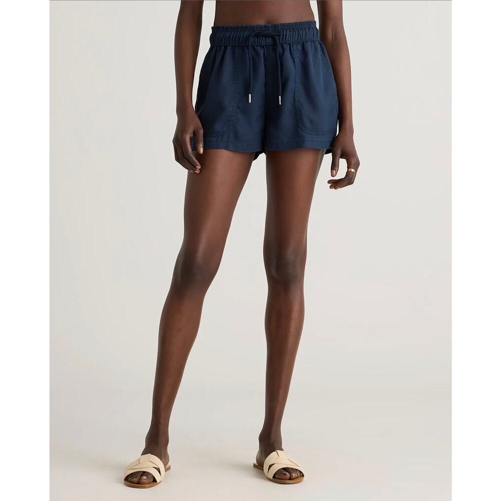 Quince Vintage Wash Tencel Utility Shorts in Midnight Blue Size XL